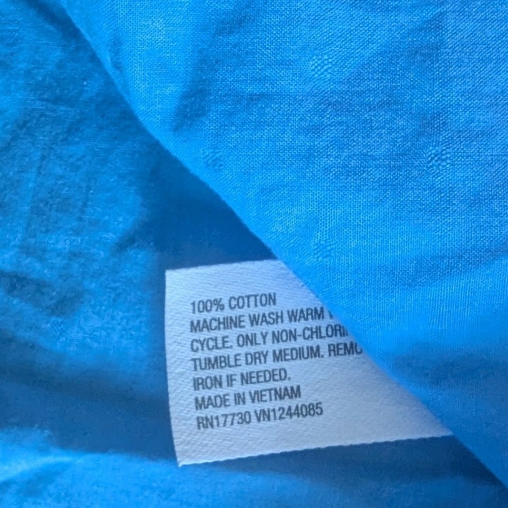 Dainty Cotton Cami Top Cornflower Blue Swiss Dot Ruffle Tie Fly Away Front Sz S - Picture 7 of 7